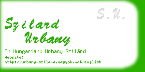 szilard urbany business card